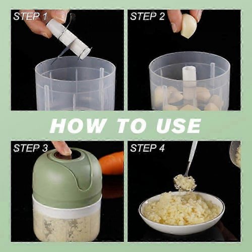 Mini electric grinder for vegetables, 250ml garlic chopper with USB charging 1