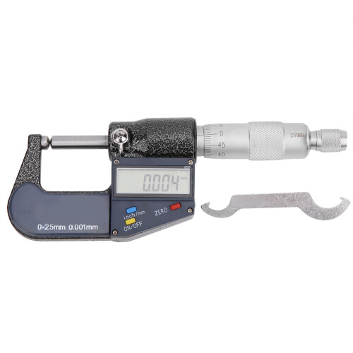 Edelstahl-Mikrometer digital 0–25 mm
