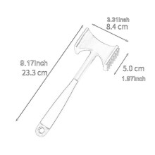 (C) Doppelseitiger Fleischhammer aus Aluminiumlegierung, zweiseitig zum Zartmachen und Abflachen von Fleisch für Steak, Rind und Fisch