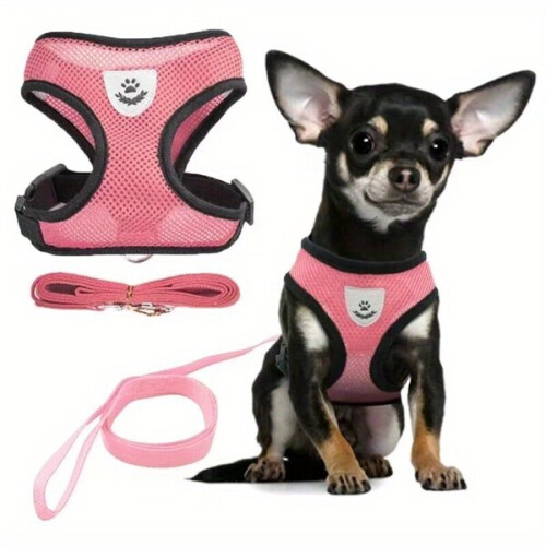 (S) Cat Harness with Breathable Mesh, Plaid Pattern, Lightweight for Walking and Running 1