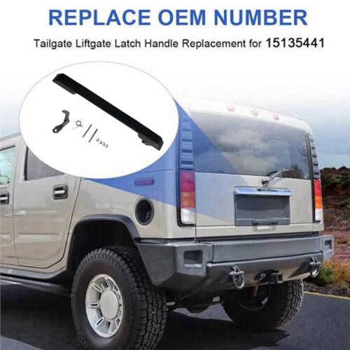 Car Tailgate Handle Trunk Handle Lever for  H2 2003-2009 Zinc Alloy Lock Hook 15135441 2