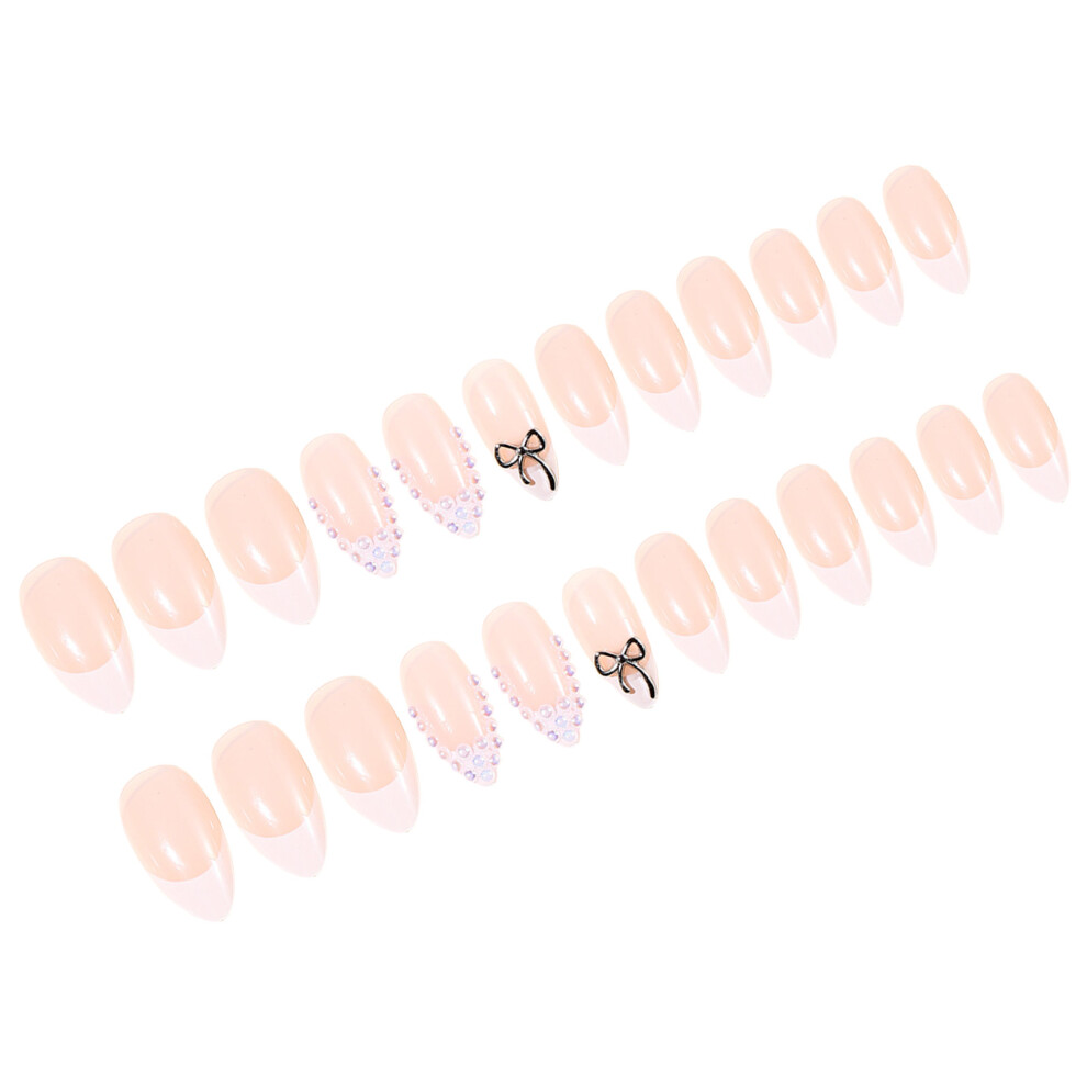 Roc-Electron 24Pcs French Nude False Nails, Salon Supply