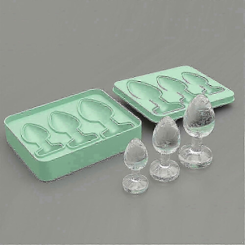 (Green) Forma de Gelo de Silicone para Festas com Formato Divertido 2