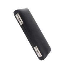 Leder-Piccolo-Etui schwarz 16 Löcher