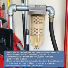 3305728S 330745400S 3307454S Fuel Tank Filter Assembly Fits Common Fuels Such As Unleaded Fuel Water Separator