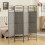 Homcom HOMCOM 4 Panel Folding Privacy Screen with Pine Wood Frame, Dark Grey 9