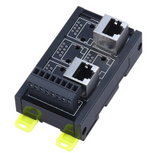 Blok Zaciskowy Portu Sieciowego RJ45 do Montażu na Szynie DIN na 8-Pinowy Koncentrator z 2 Otworami, Konwerter Sygnału RS232 RS485 RS422