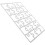 Rectangular Frame Metal Cutting Dies Puzzle Template Aço de carbono DIY papel artesanato Stencils 1