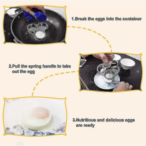 Egg Boiler Poached Egg Three Grid Stainless Steel Egg Boiler Egg Boiler Steamer 2