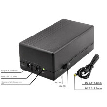 2X 12V 2A Fonte de AlimentaçãO Ininterrupta UPS 12000MAh Backup de Bateria para CCTV e Roteador WiFi Fonte de Emergência