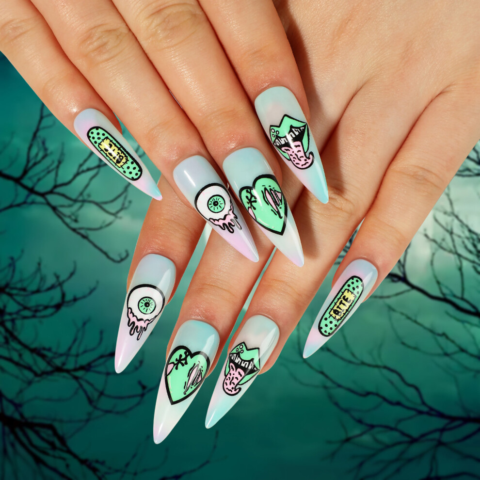 Reach-Tools (Jelly Glue Model) Reusable Gradient Press-On Nails For Dressing