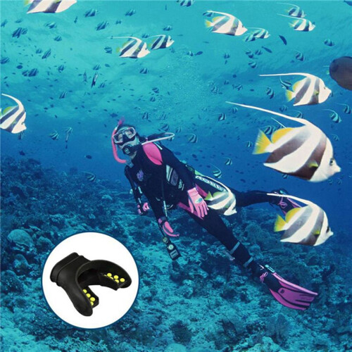 2X Snorkel Embouchure Régulateur Embouchure de Plongée Accessoire Universel Remplacement Scuba Silicone Respirateur Jaune 1