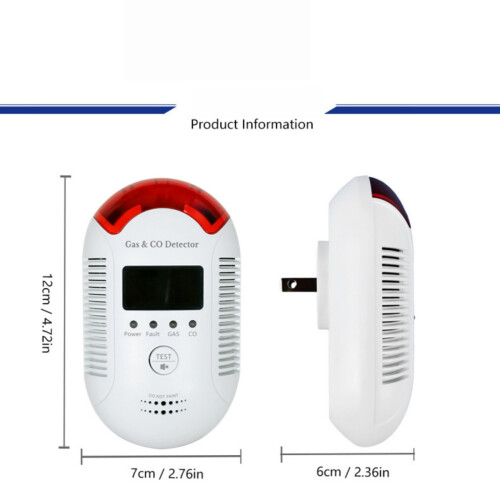 Ολοκληρωμένος συναγερμός αερίου και μονοξειδίου του άνθρακα με βύσμα 1