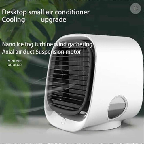 Mini raffreddatore d’aria da tavolo compatto, ventilatore personale silenzioso e portatile per casa e ufficio 2