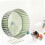 Roue d’exercice silencieuse pour hamster, chinchilla et rat, design doré, base robuste, 25 cm pour cage 4
