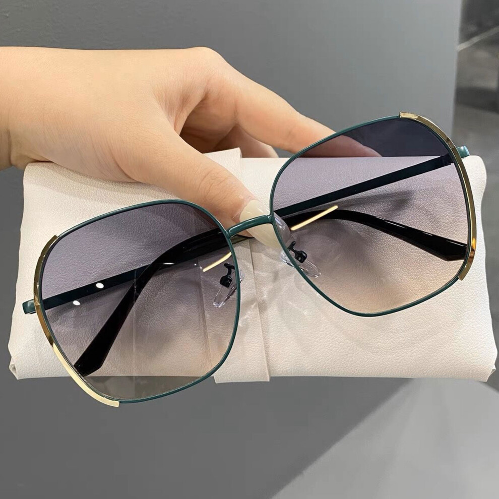Hue-Grain (Vintage Green) Uv400 Polarized Sunglasses - Unisex Metal Frame