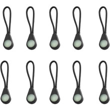 10pcs Zipper auto-luminoso puxa com corda de brilho para mochila de caminhada de acampamento