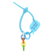 (Blue, Little Monster Tie Accessories) Stylish Ribbon Keychain - Birthday Gift Idea