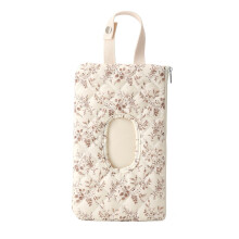 (Creamy White) Portable Floral Diaper Bag for Baby Essentials