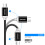 (Black) Eseekgo Intelligent Fast Charging USB-C to USB-A Braided Cable 1M 2