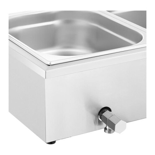 Bain-marie - 2,000 watts - 3 x GN 1/2 - robinet de vidange - couvercle 1