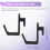 24Pcs Pegboard Hooks J Shape Pegboard Hook Peg Board Tool Organizer Accessories, Black 5