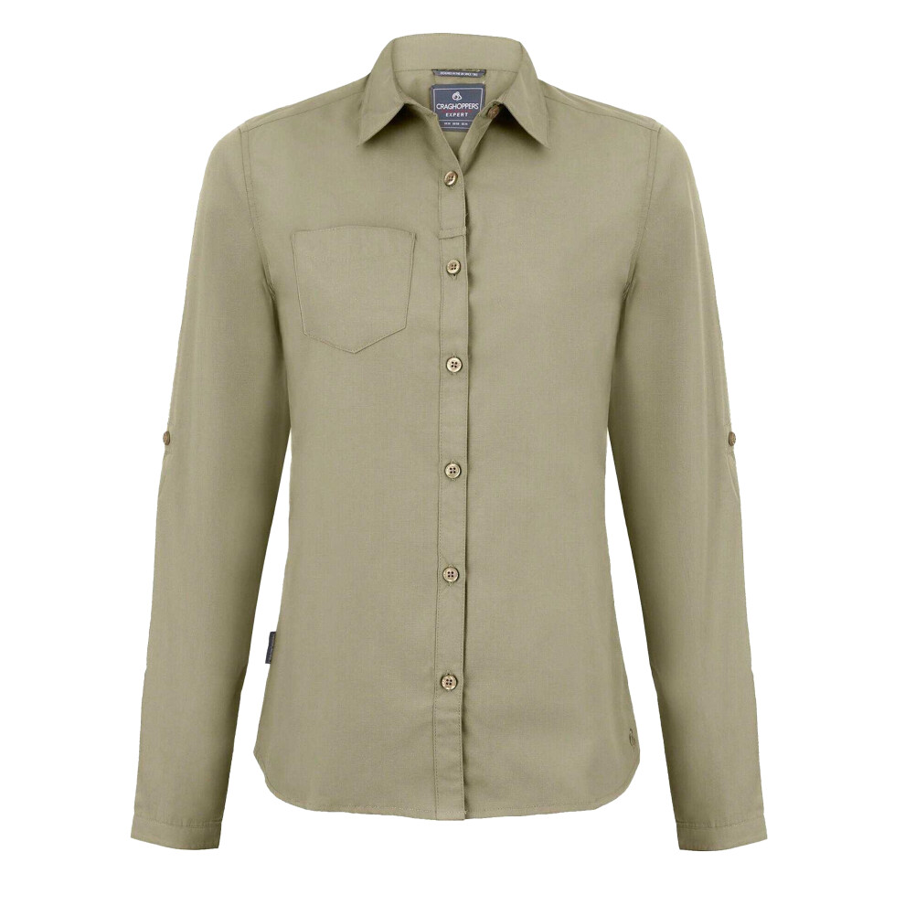 Craghoppers (10 Uk, Pebble) Womens/Ladies Kiwi Long-Sleeved Shirt