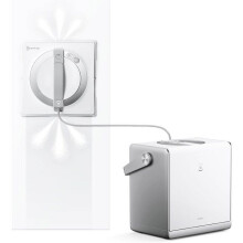 ECOVACS W2s OMNI - Fensterreinigungsroboter mit Station - Intelligente Rand-zu-Rand-Reinigung TruEdge - Laden im Betrieb