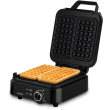 Kompakter Waffeleisen - HKOENIG - GFX420 - 1200 W - Einstellbare Temperatur - Schwarz