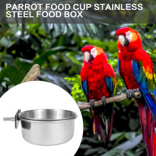 (10cm) Stainless Steel Bird Bowl for Parrot Cockatiel