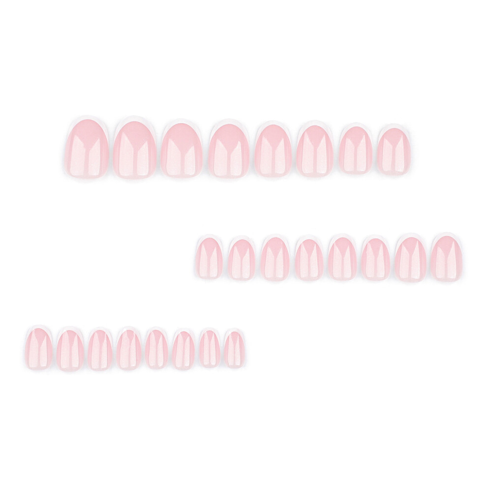 Reach-Tools French Pink Fake Nails With White Tip - Long Lasting