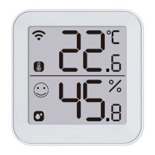 KONYKS Termo 2 - WLAN-fähiges Thermo-Hygrometer mit LCD-Display, Alarmen und Kompatibilität mit Alexa/Google
