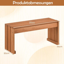 Gartenbank aus Hartholz, 90 cm, kompaktes und vielseitiges Design