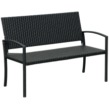 Banco de Jardín Negro 122 x 60 x 85 cm