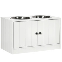 Comedero para Perro Blanco 60 x 30 x 35.5 cm