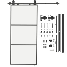 Puerta Corredera Negro 91.4 x 4 x 203.2 cm
