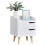 Homcom Mesita de Noche Blanco 33 x 28 x 42cm 1