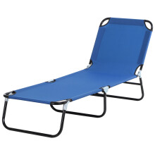 Tumbona Plegable Azul 188 x 56 x 28 cm