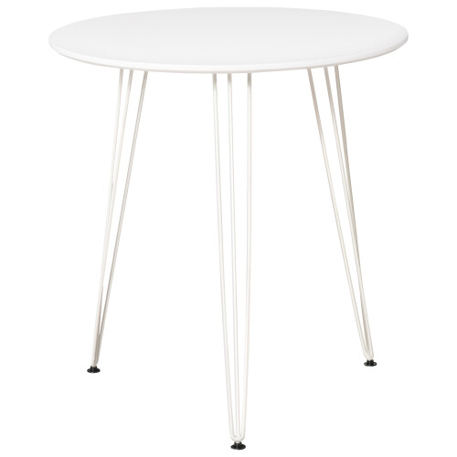 Homcom Mesa de Comedor Blanco Ø70 x 75 cm