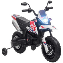 Moto Eléctrica Infantil Blanco 106.5 x 56 x 80 cm
