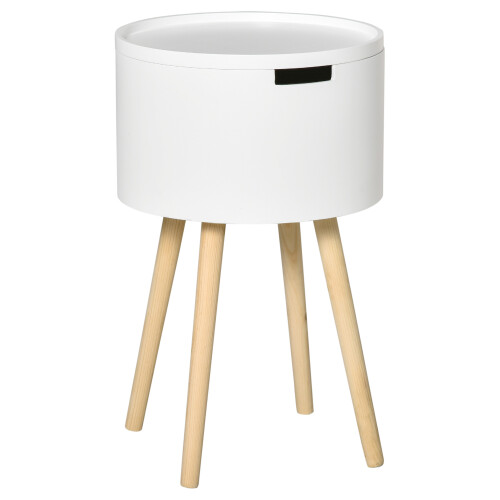 Homcom Mesa Auxiliar Blanco 38 x 38 x 63 cm