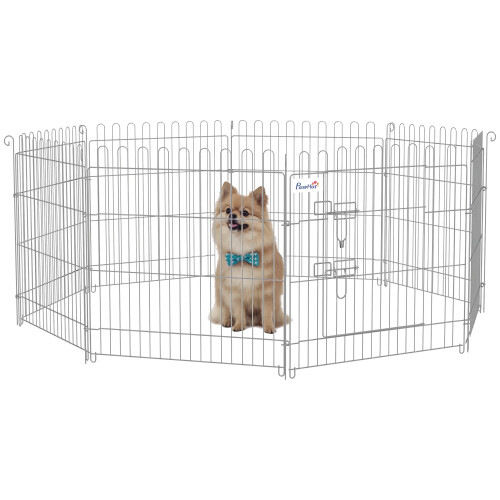 PawHut Parque de Perro Gris 63 x 60 cm
