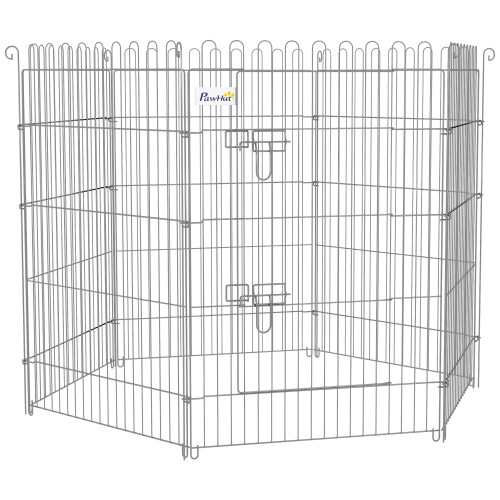 PawHut Parque de Perro Gris 63 x 91 cm