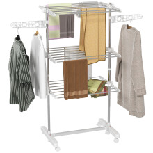 Tendedero Plegable Gris 142 x 55 x 152 cm