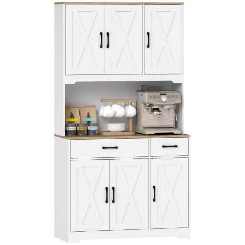 Homcom Alacena de Cocina Blanco 94 x 39.5 x 175.2 cm