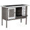 PawHut Conejera de Madera Gris 91 x 46 x 71 cm 1