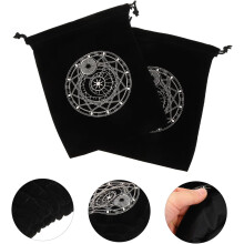 2 woreczki do przechowywania kart tarota ze ściągaczem, eleganckie etui na karty tarota, wytrzymały zamek błyskawiczny, wielofunkcyjny woreczek