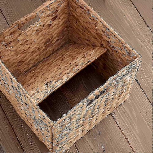 cube de rangement en jacinthe d'eau pour l'organisation de la chambre 2
