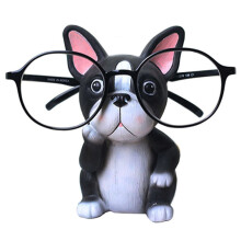 Chien Chien Verres Titulaire Support Lunettes de Retenue Lunettes de Soleil Affichage Mignon Animal Design Cadeau (Bulldog)