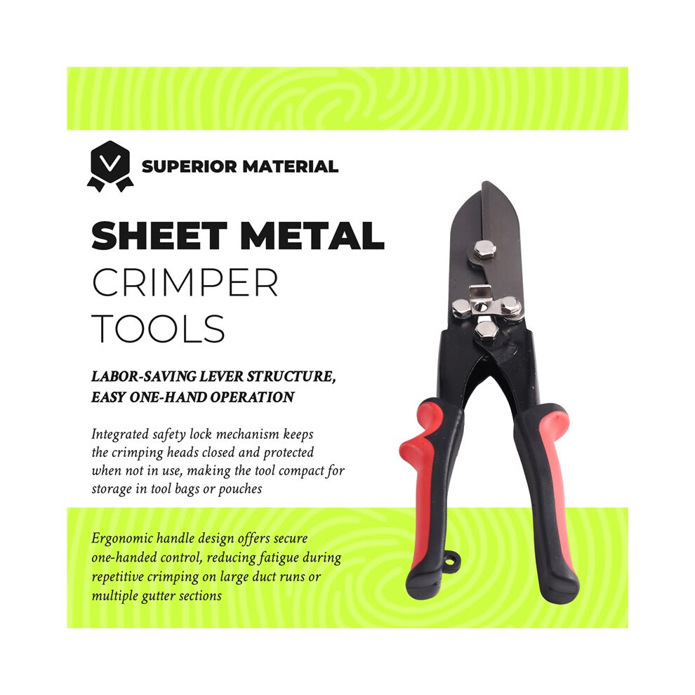 5 Blade Sheet Metal Crimper Tools, Crimps 22 Gauge Galvanized Steel Sheet Metal Or 28 Gauge Stainless Steel 6031957991916